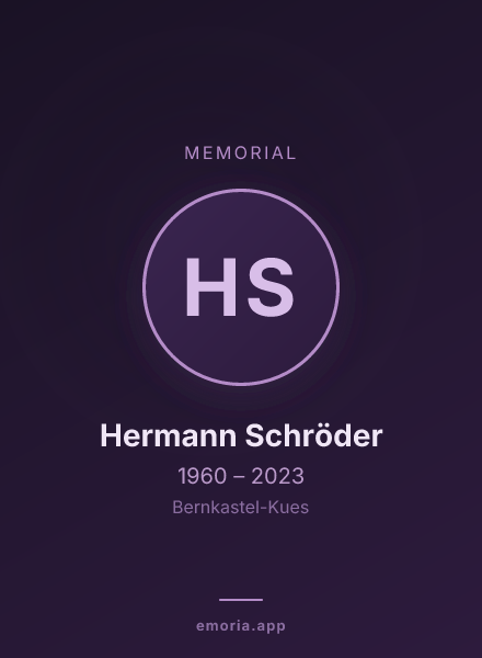 Memorial portrait of Hermann Schröder