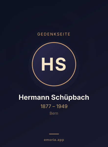 Gedenkportrait von Hermann Schüpbach