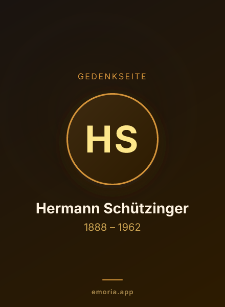 Gedenkportrait von Hermann Schützinger