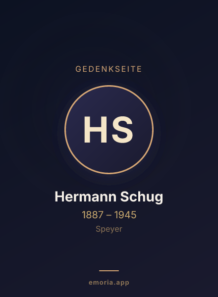 Gedenkportrait von Hermann Schug