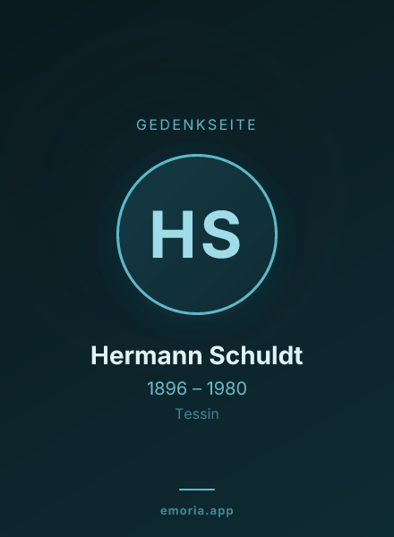 Gedenkportrait von Hermann Schuldt