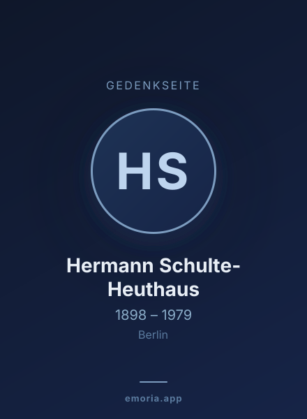 Gedenkportrait von Hermann Schulte-Heuthaus
