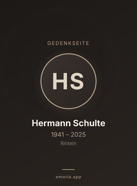 Gedenkportrait von Hermann Schulte