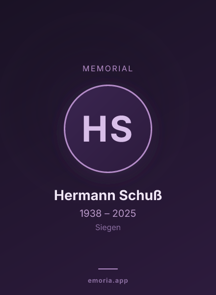 Memorial portrait of Hermann Schuß