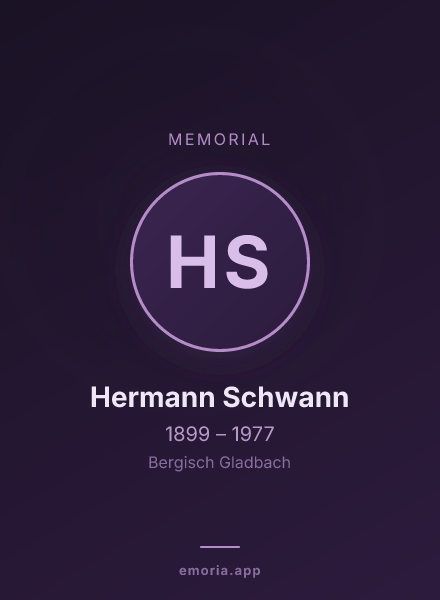 Memorial portrait of Hermann Schwann