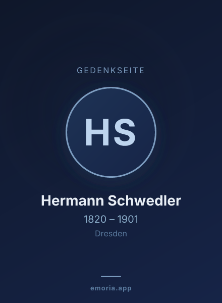 Gedenkportrait von Hermann Schwedler