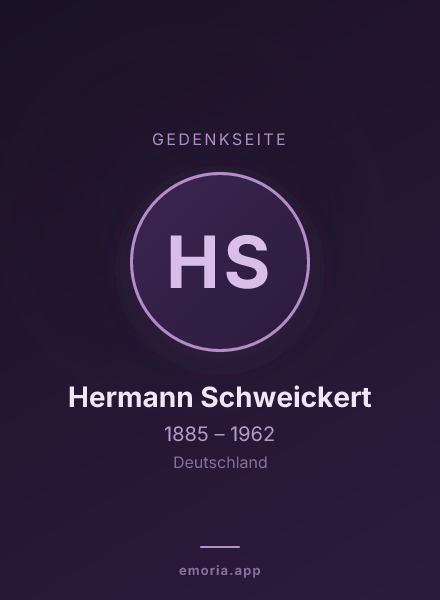 Gedenkportrait von Hermann Schweickert