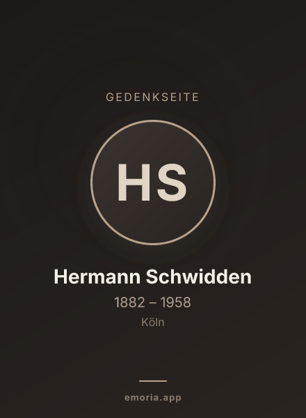 Gedenkportrait von Hermann Schwidden