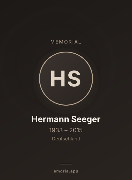 Memorial portrait of Hermann Seeger