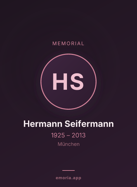 Memorial portrait of Hermann Seifermann