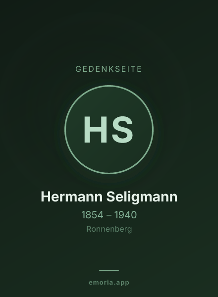 Gedenkportrait von Hermann Seligmann