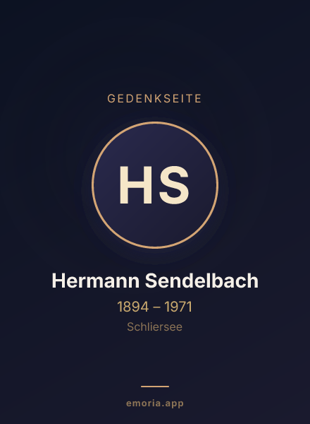 Gedenkportrait von Hermann Sendelbach