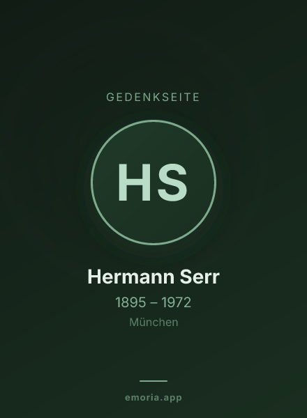 Gedenkportrait von Hermann Serr