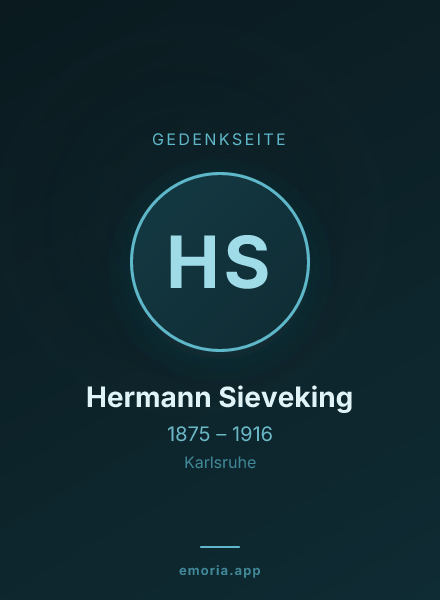 Gedenkportrait von Hermann Sieveking
