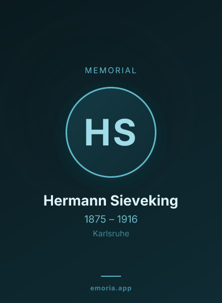 Memorial portrait of Hermann Sieveking