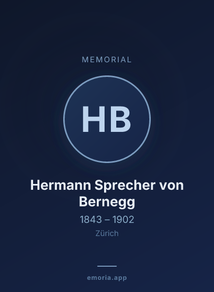 Memorial portrait of Hermann Sprecher von Bernegg