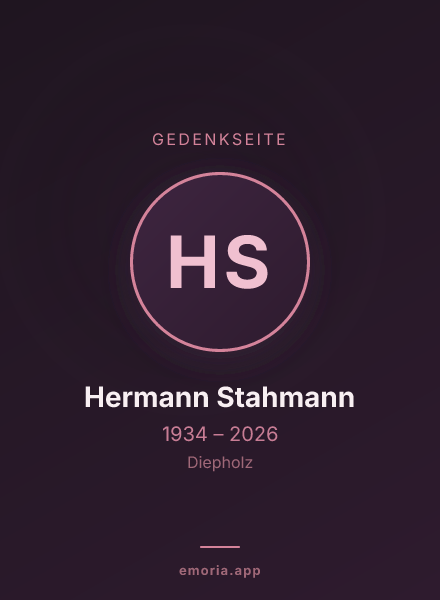 Gedenkportrait von Hermann Stahmann