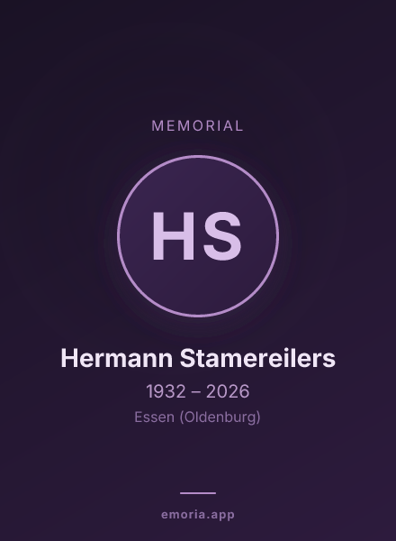 Memorial portrait of Hermann Stamereilers