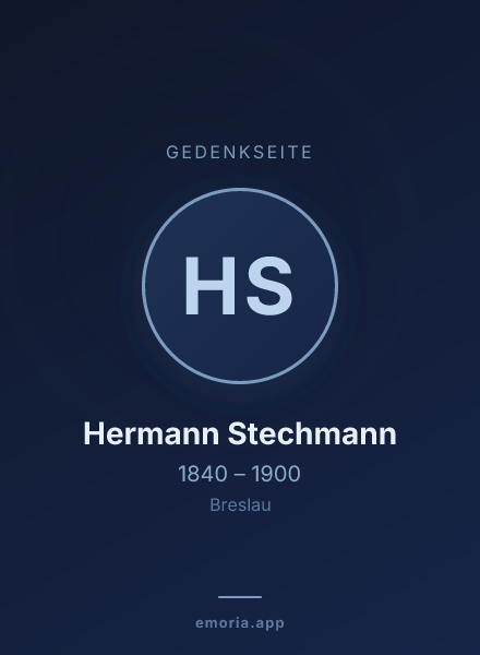 Gedenkportrait von Hermann Stechmann