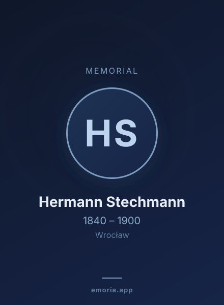 Memorial portrait of Hermann Stechmann