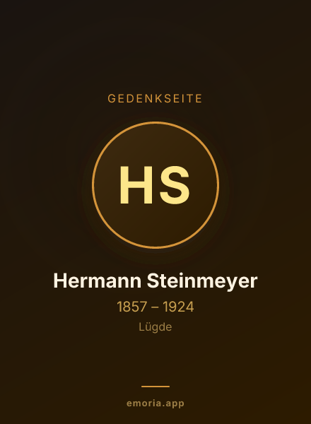 Gedenkportrait von Hermann Steinmeyer