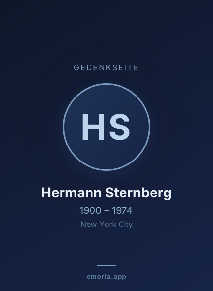 Gedenkportrait von Hermann Sternberg