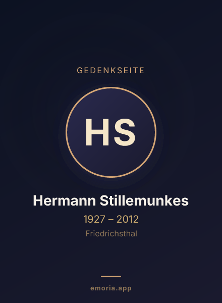 Gedenkportrait von Hermann Stillemunkes