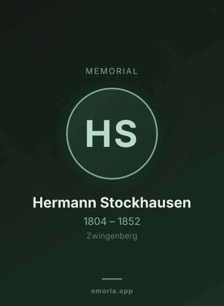 Memorial portrait of Hermann Stockhausen