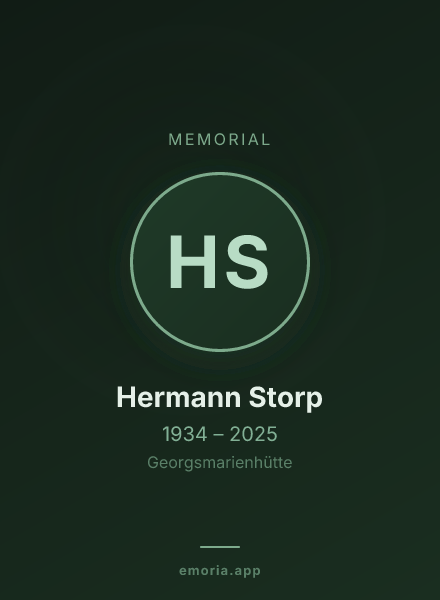 Memorial portrait of Hermann Storp