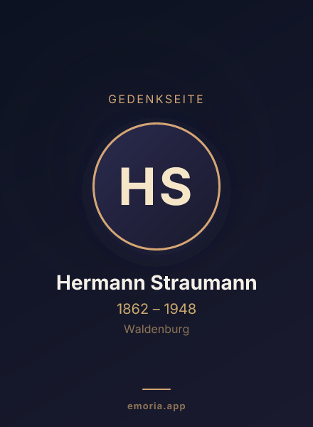 Gedenkportrait von Hermann Straumann