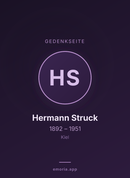 Gedenkportrait von Hermann Struck