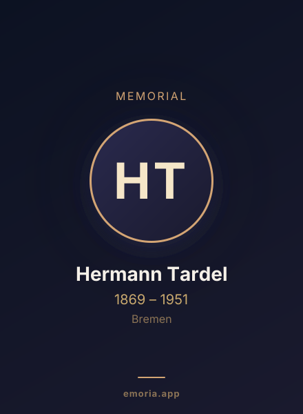 Memorial portrait of Hermann Tardel