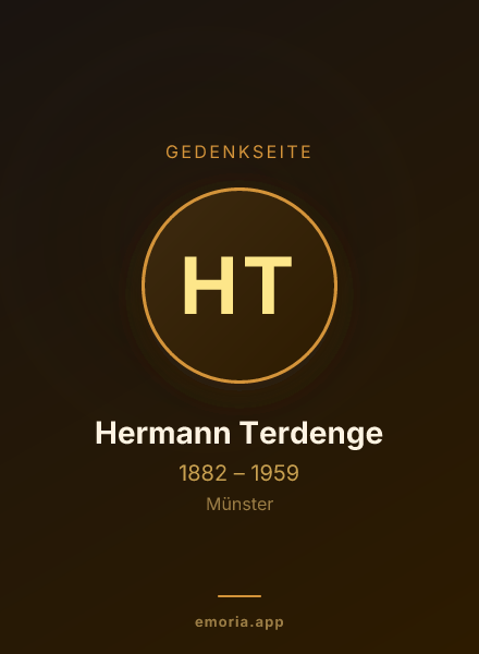 Gedenkportrait von Hermann Terdenge