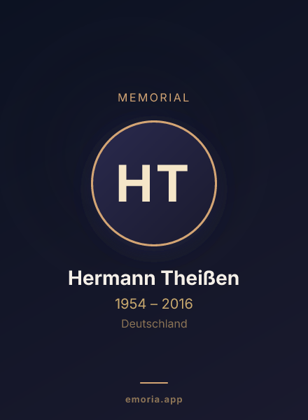 Memorial portrait of Hermann Theißen