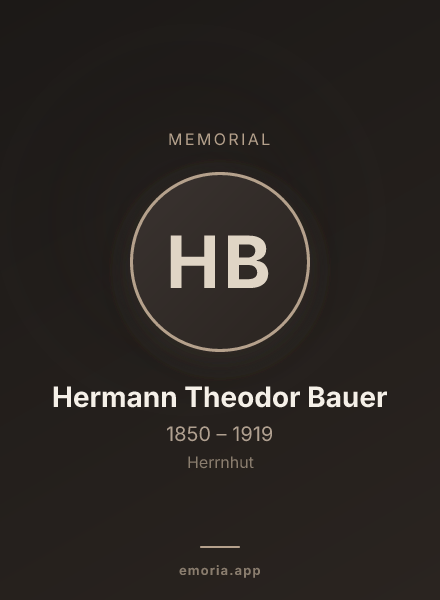 Memorial portrait of Hermann Theodor Bauer