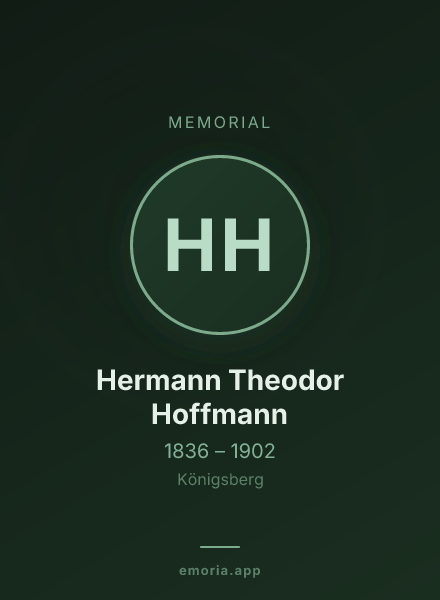 Memorial portrait of Hermann Theodor Hoffmann