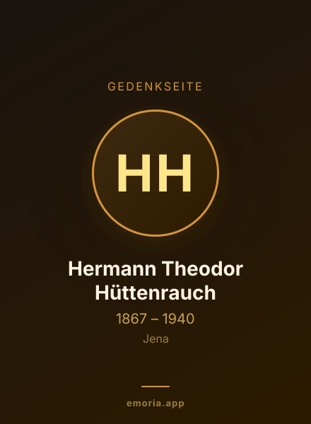 Gedenkportrait von Hermann Theodor Hüttenrauch