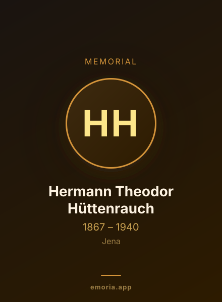 Memorial portrait of Hermann Theodor Hüttenrauch