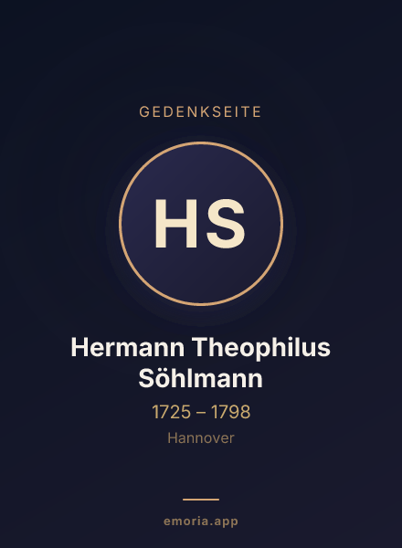 Gedenkportrait von Hermann Theophilus Söhlmann