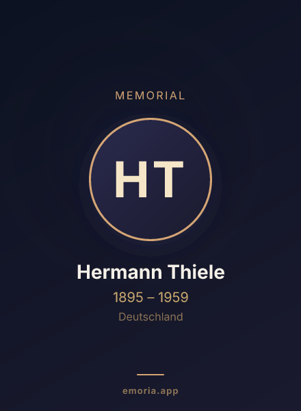 Memorial portrait of Hermann Thiele
