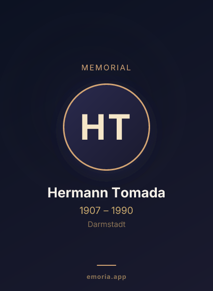 Memorial portrait of Hermann Tomada