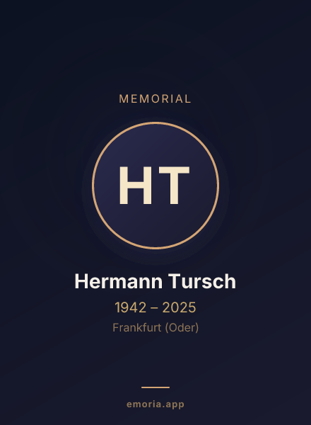 Memorial portrait of Hermann Tursch