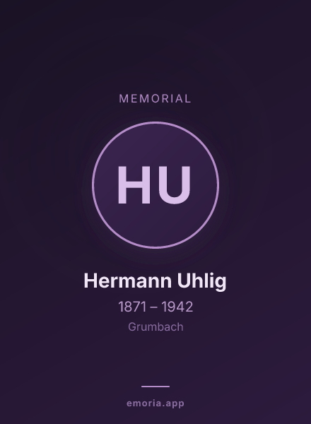 Memorial portrait of Hermann Uhlig