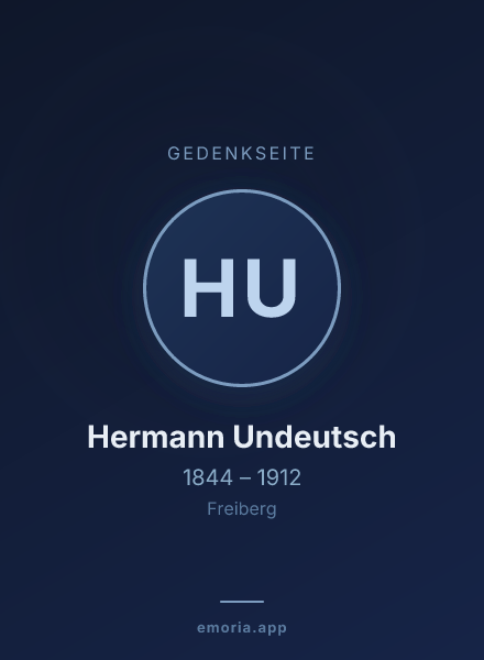 Gedenkportrait von Hermann Undeutsch