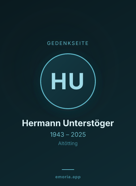 Gedenkportrait von Hermann Unterstöger