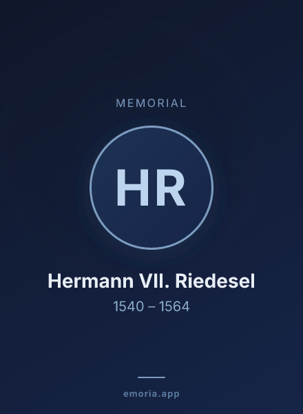 Memorial portrait of Hermann VII. Riedesel
