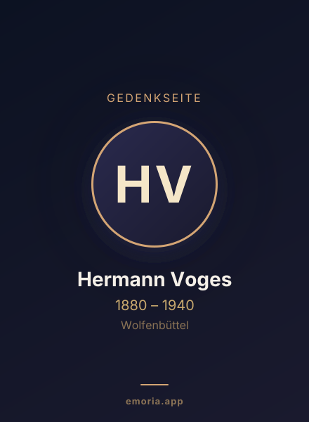 Gedenkportrait von Hermann Voges
