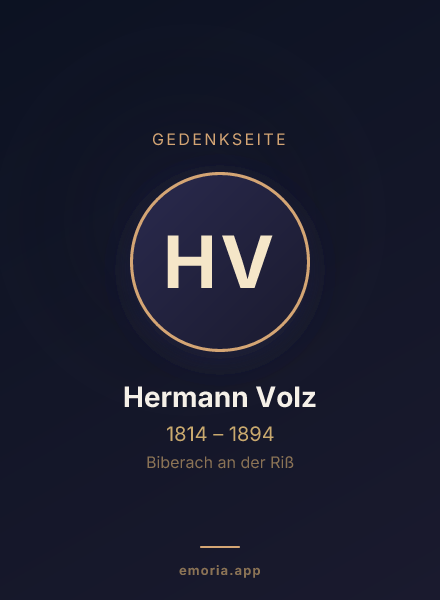 Gedenkportrait von Hermann Volz