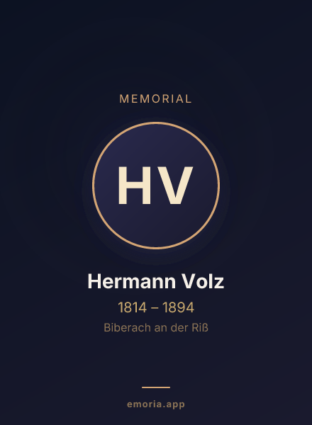 Memorial portrait of Hermann Volz