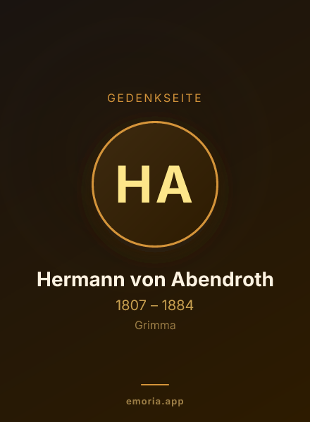 Gedenkportrait von Hermann von Abendroth